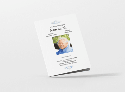 Minimal – Half Fold | Fast Funeral Printing